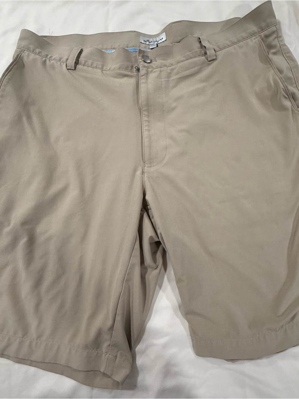 Peter Millar Beige Flat Front Men's Shorts